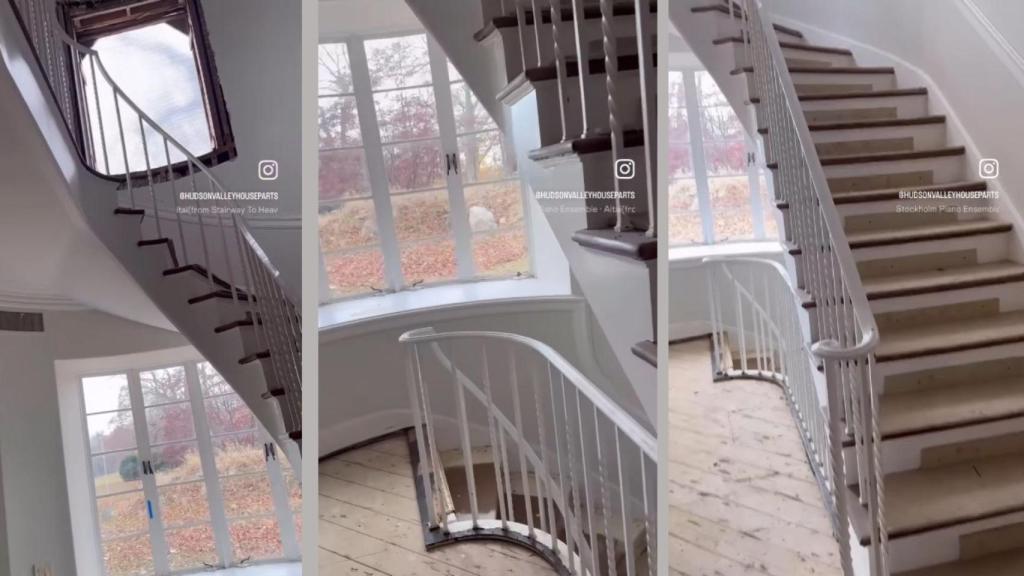 La escalera con escalones de madera de la casa de Richard Gere se vende en Internet.