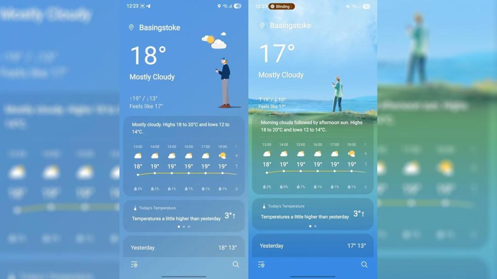 App de tiempo en One UI 8
