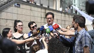 El ministro de Transformación Digital, Óscar López, este domingo en Madrid.