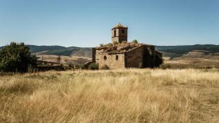 Despoblación en un pueblo de Soria, España.
