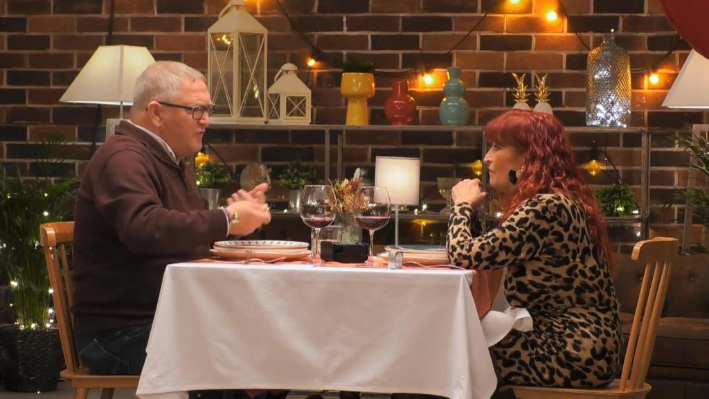 Momento de la cita entre Isabel y Pere, en 'First Dates'