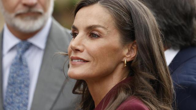 Letizia durante la visita a Brasoñera.