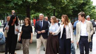 Los representantes del PP, este martes en Zaragoza.