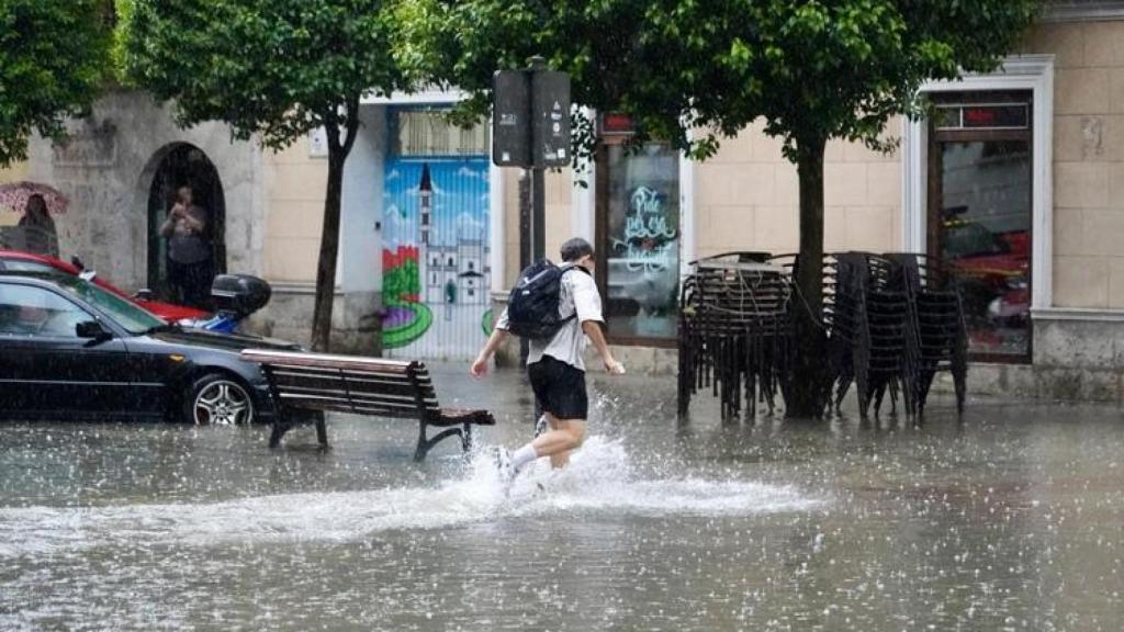 Inundaciones provocadas por una fuerte tromba de agua en Valladolid