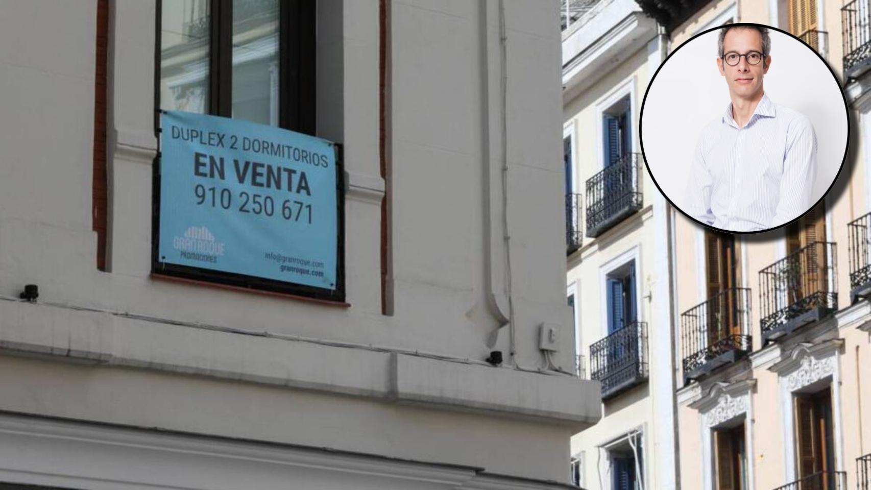 El experto inmobiliario Ferran Font y unos pisos de Madrid.