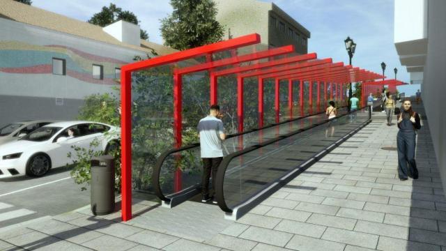 Proyecto de una de las rampas que se instalarán en la calle Pintor Colmeiro