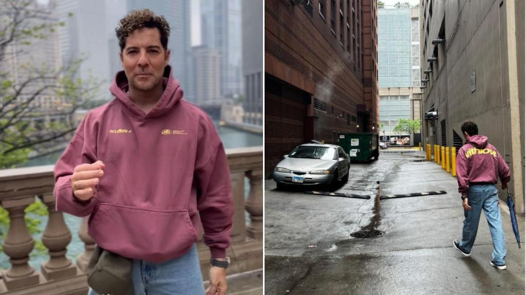 David Bisbal con una sudadera de los éxitos.