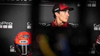 Marc Márquez, durante la conferencia de prensa del Gran Premio de Aragón.