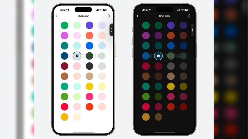 The new color themes for chats