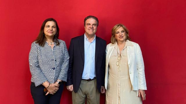 Carmen Marta, Damián Cardona y Rosa Bolea.