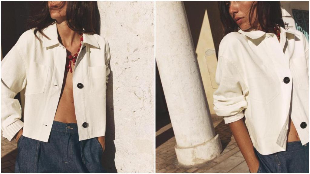 Chaqueta de lino de Zara. Ref: 3046/081/712