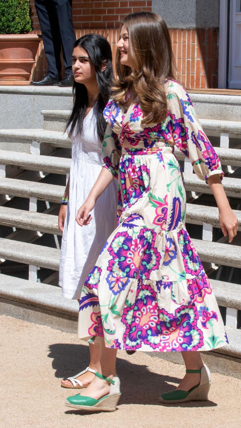 La infanta Leonor, durante su encuentro con los alumnos del UWC Atlantic College.