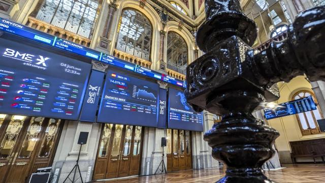 Interior del Palacio de la Bolsa de Madrid.
