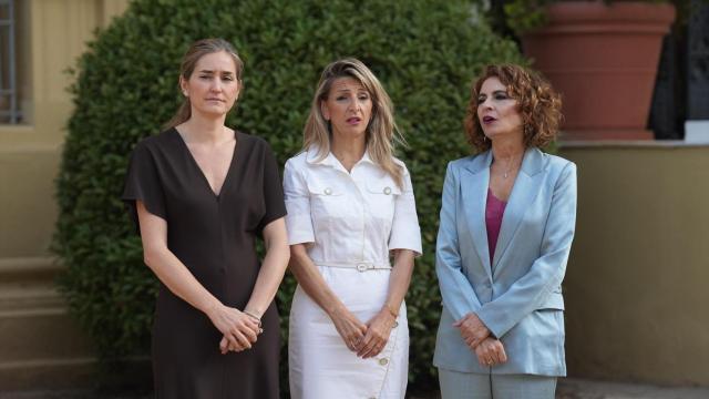 La vicepresidenta tercera y ministra para la Transición Ecológica, Sara Aagesen; la vicepresidenta segunda y ministra de Trabajo, Yolanda Díaz y la vicepresidenta primera y ministra de Hacienda, María Jesús Montero.
