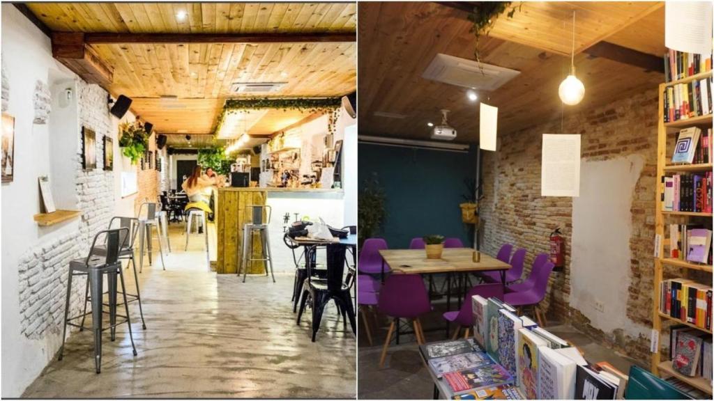 Antes y después del local.