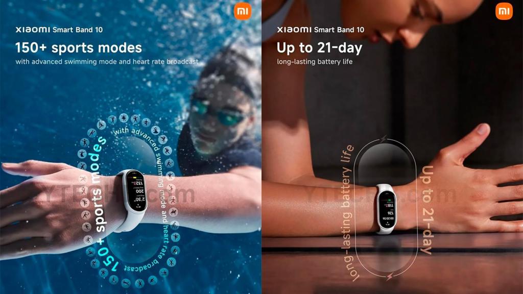 Imágenes de marketing de la Smart Band 10 de Xiaomi