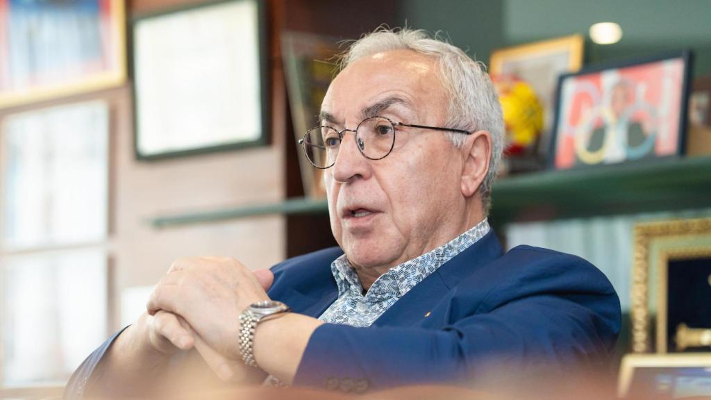 Alejandro Blanco, presidente del COE, durante la entrevista con EL ESPAÑOL