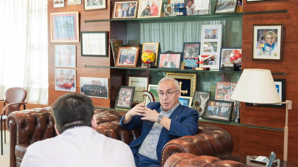 Alejandro Blanco, presidente del COE, durante la entrevista con EL ESPAÑOL