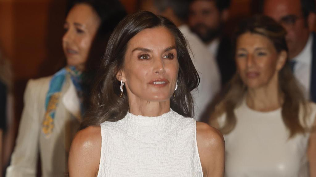 Queen Letizia en un acto público este lunes 9 de junio.