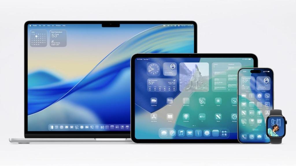 Diseño Liquid Glass de Apple