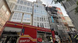 Estado del edificio tras ser extinguido el fuego.
