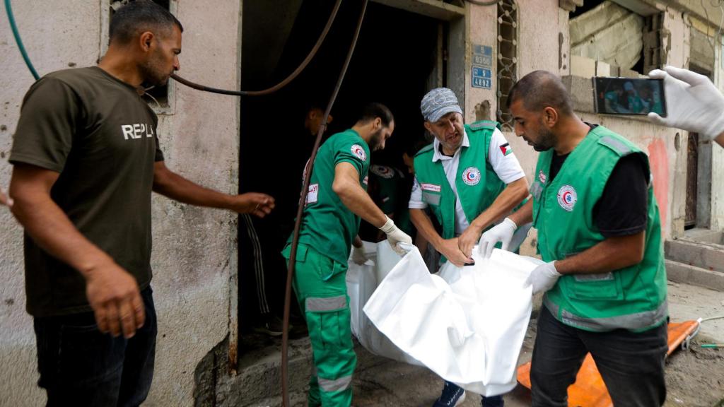 Un palestino fallecido por ataques de Israel en la ciudad de Gaza el 10 de junio.