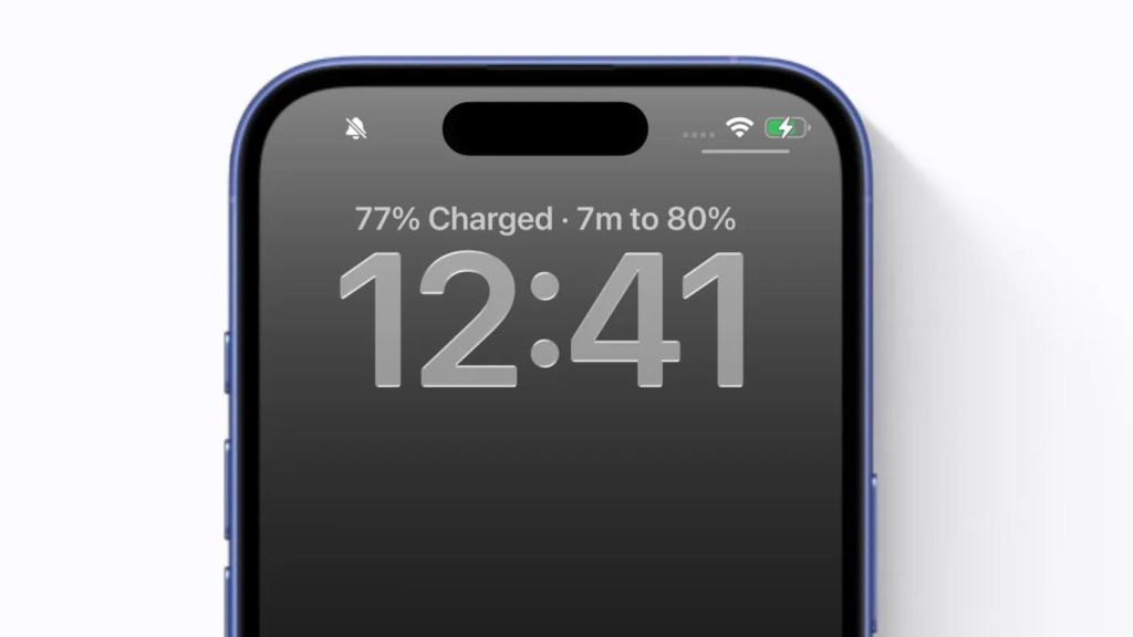 Notificación de batería del iPhone en iOS 26.