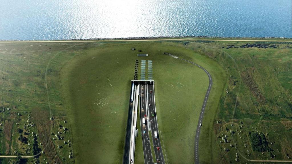 Ilustración de una de las entradas del túnel Fehmarnbelt