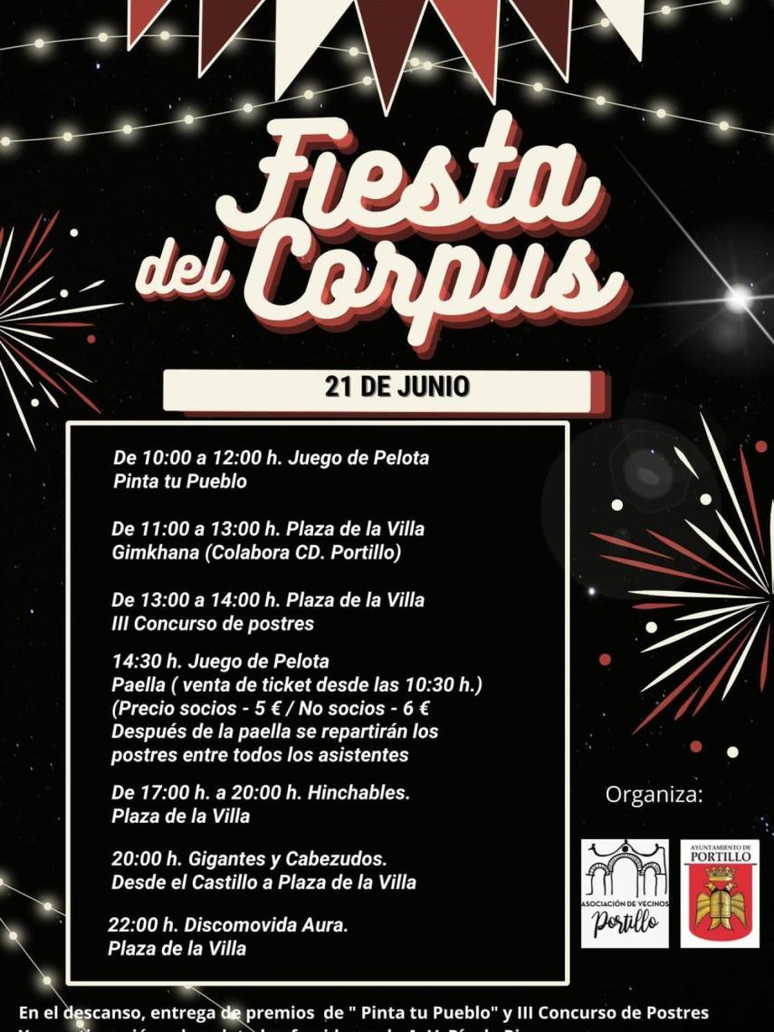 Programación del Día del Corpus en Portillo
