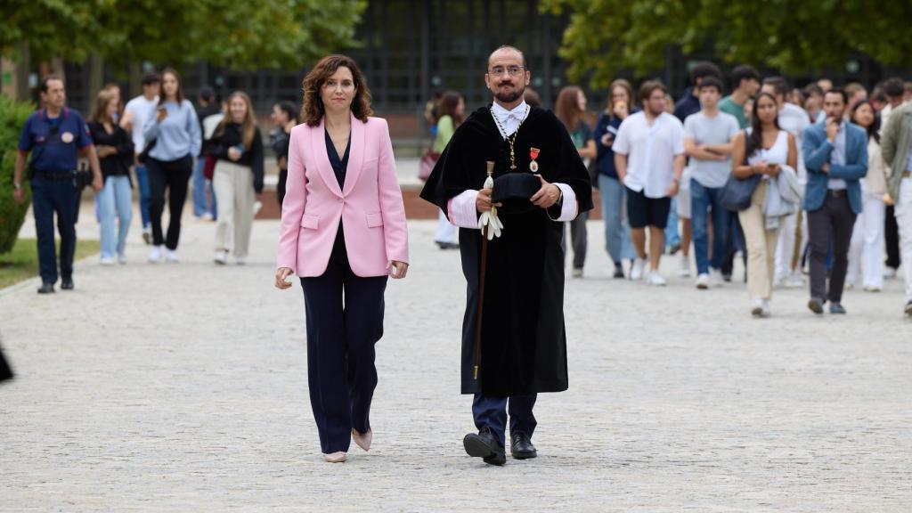 Isabel Díaz Ayuso y el rector de la Universidad Carlos III