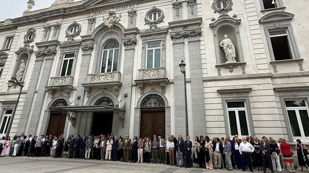 Concentración de magistrados y fiscales del Tribunal Supremo el pasado 11 de junio./