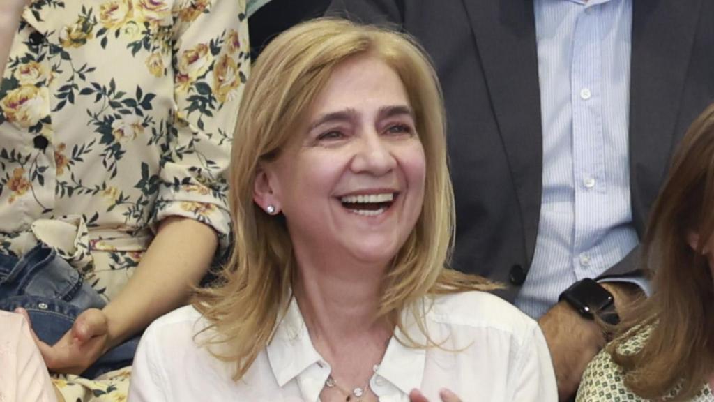 Infanta Cristina, en un partido de balonmano de la Liga Asobal, el 25 de mayo.