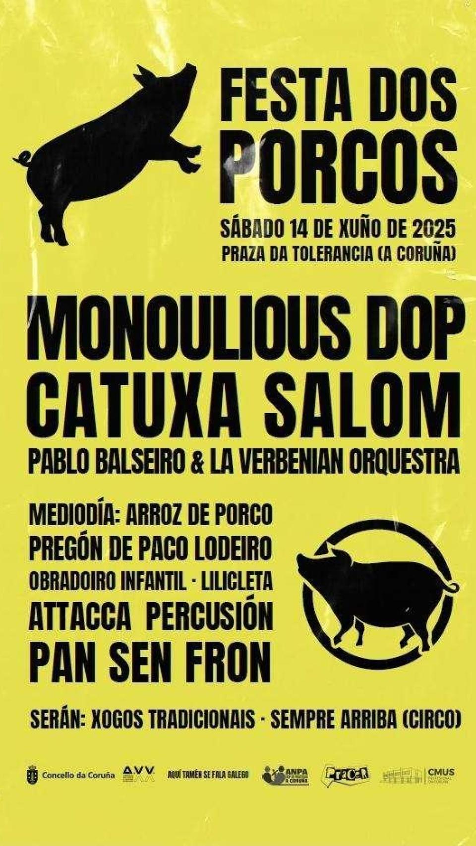 Cartel de la Festa dos Porcos 2025.