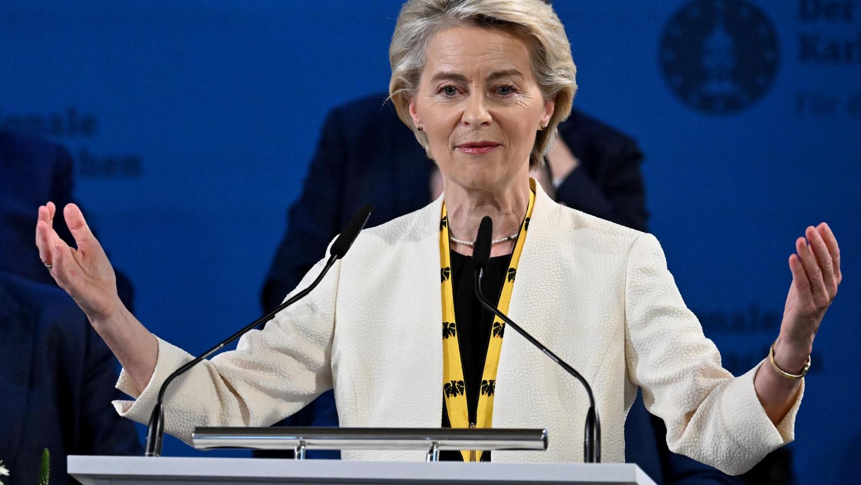 Ursula con der Leyen, en un acto de la Unión Europea.
