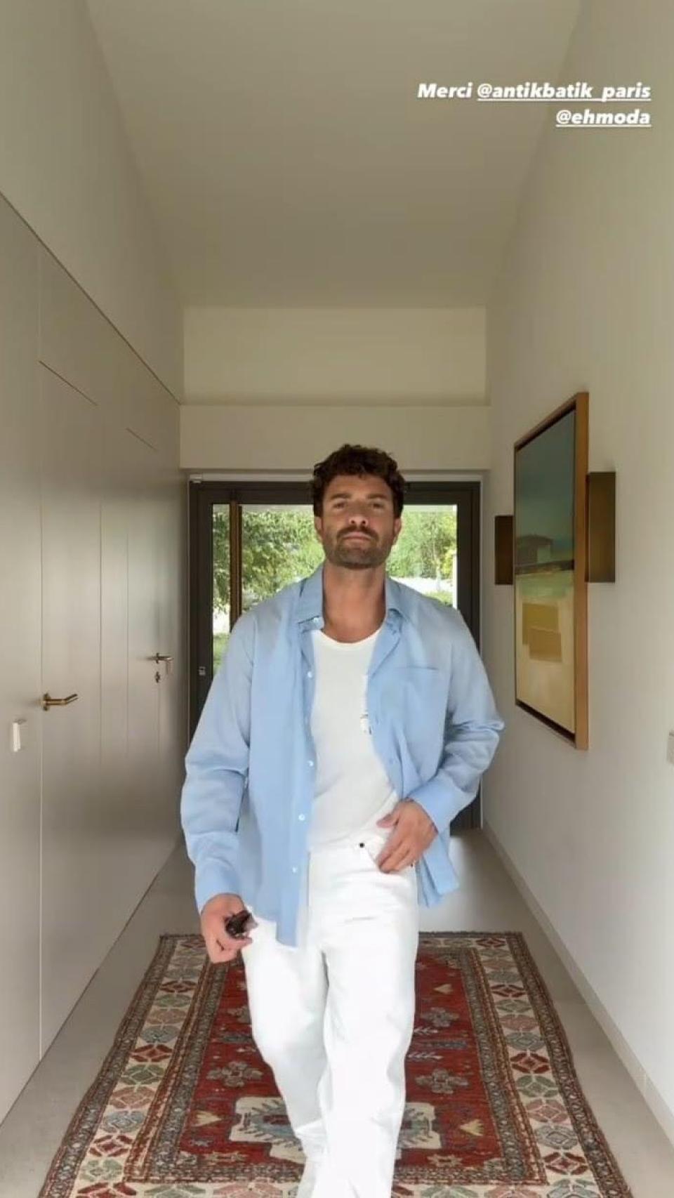 Pablo Alborán, en una 'historia' de Instagram.
