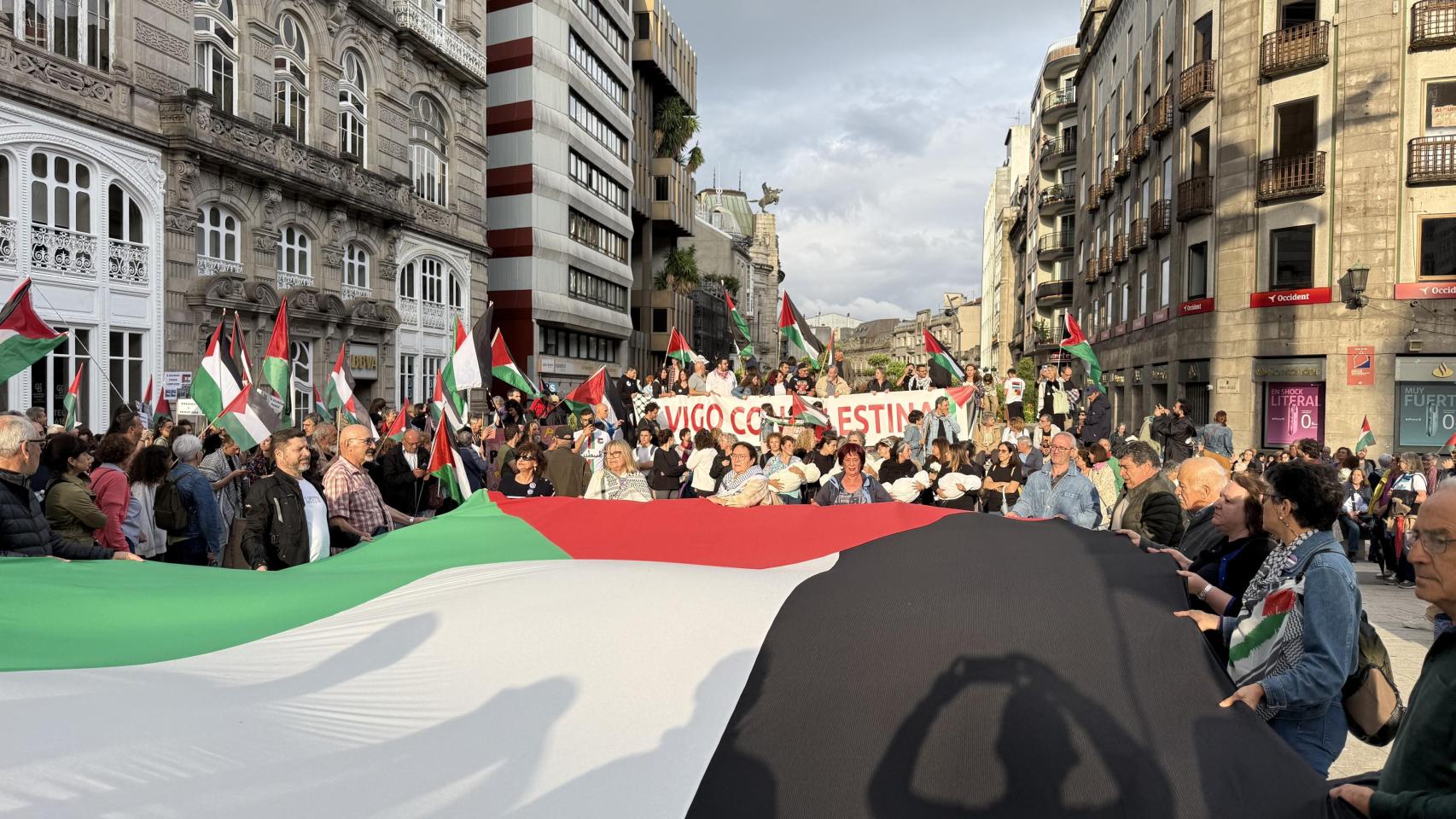 Vigo se une contra el genocidio en Palestina:  El clamor colectivo de la ciudadanía contra el horror 