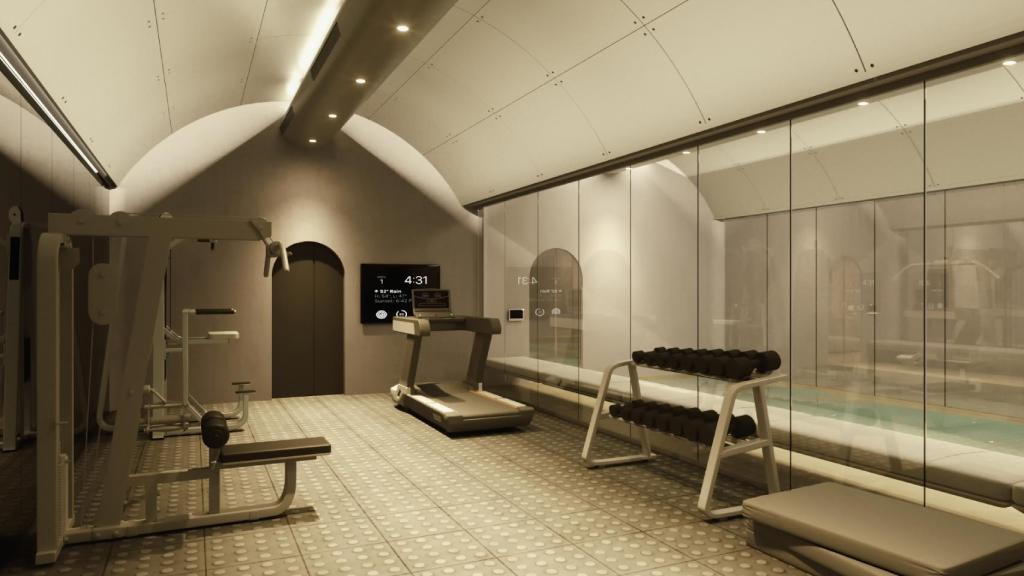 El gimnasio del búnker DBX.