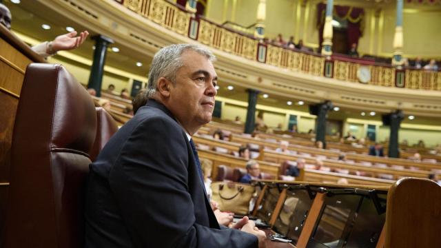 El secretario de Organización del PSOE, Santos Cerdán, este jueves en el Congreso.