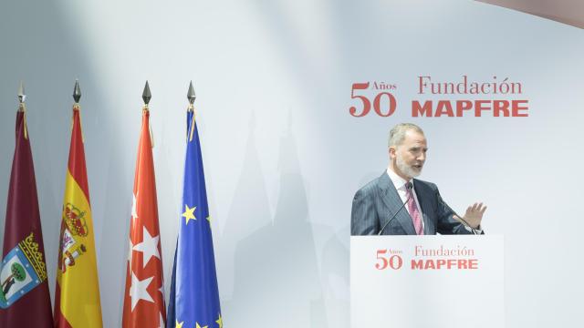 El Rey, durante la ceremonia del aniversario de Fundación MAPFRE.