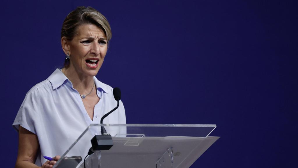 La vicepresidenta segunda del Gobierno y líder de Sumar dentro del Ejecutivo, Yolanda Díaz, este jueves.