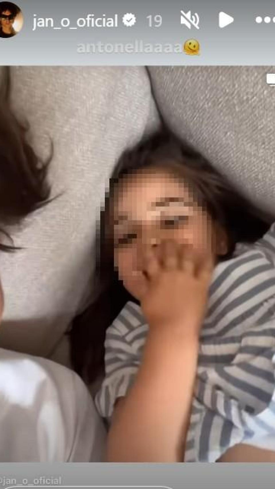 Jan y Antonella Orozco, en una 'historia' de Instagram.