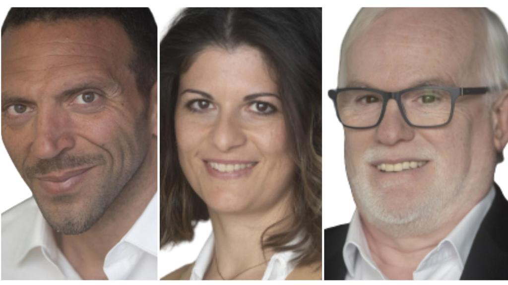 (De izquierda a derecha) los concejales del PSOE de Puertollano Zeyd Hijazi, Estefanía Sanz y Casto Sánchez.