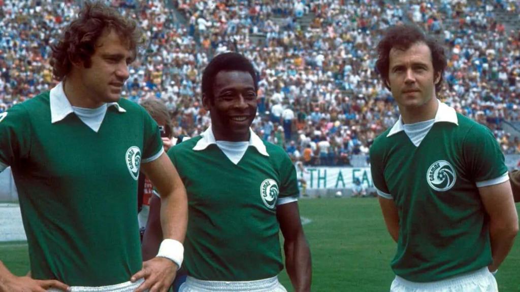 Giorgio Chinaglia, Pelé y Franz Beckenbauer.