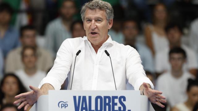 Alberto Núñez Feijóo, este domingo, en un acto en Málaga.