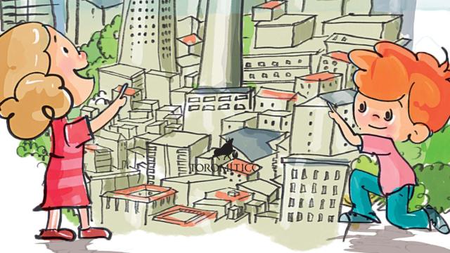 Ilustración dentro de la portada del libro