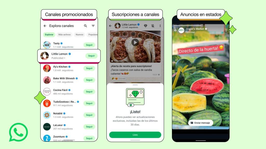 Las tres novedades de WhatsApp relacionadas con el modelo de publicidad