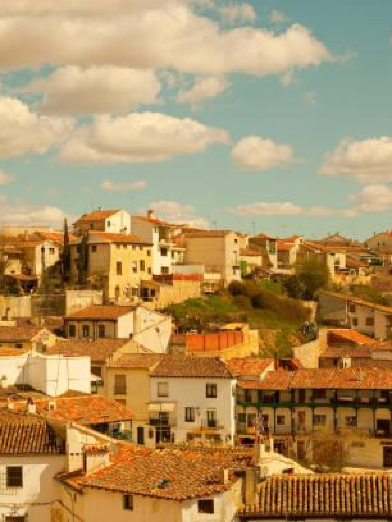 Vista aérea del municipio de Chinchón.