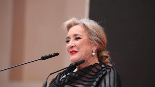Esther Esteban durante su intervención en el Enclave Corpus.