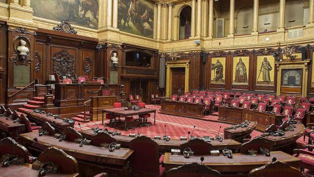 Interior del Senado belga.