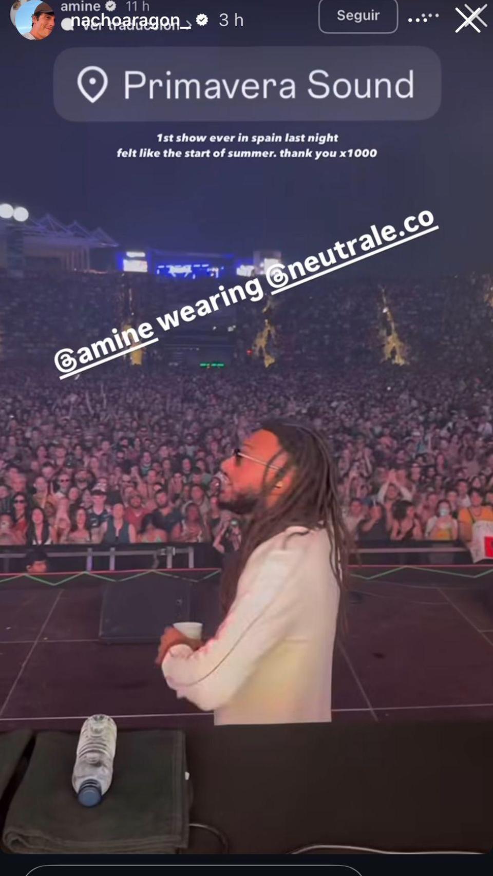 El rapero Amante vistiendo neutral en Spring Sound 2025.